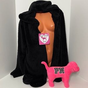 Victoria’s Secret PINK OS Sherpa Cardigan Super Soft Cozy Blanket Jacket